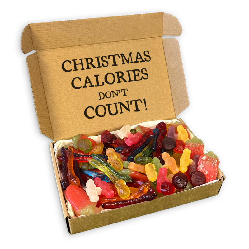 Christmas Calories Don't Count - Jelly & Fizzy Sweet Box