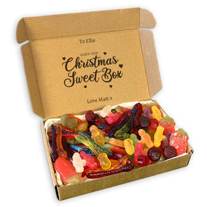 PERSONALISED Christmas Sweet Box To & From - Jelly & Fizzy Sweet Box