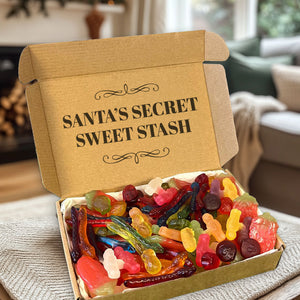 Santas Secret Sweet Stash - Jelly & Fizzy Sweet Box