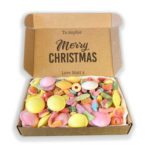 PERSONALISED Merry Christmas To & From - Jelly & Fizzy Sweet Box