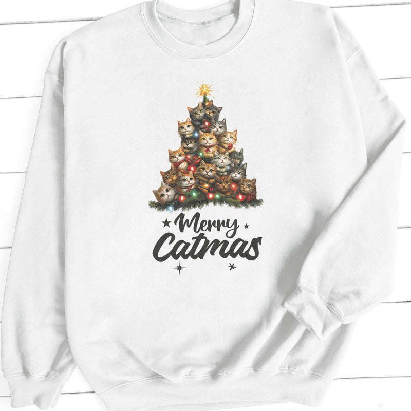 Merry Catmas - Christmas Jumper Sweatshirt - All Sizes