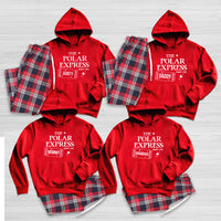 PERSONALISED Polar Express - Family Matching Christmas Pyjamas - Hoodie & Tartan PJ Bottoms - (Sold Separately)