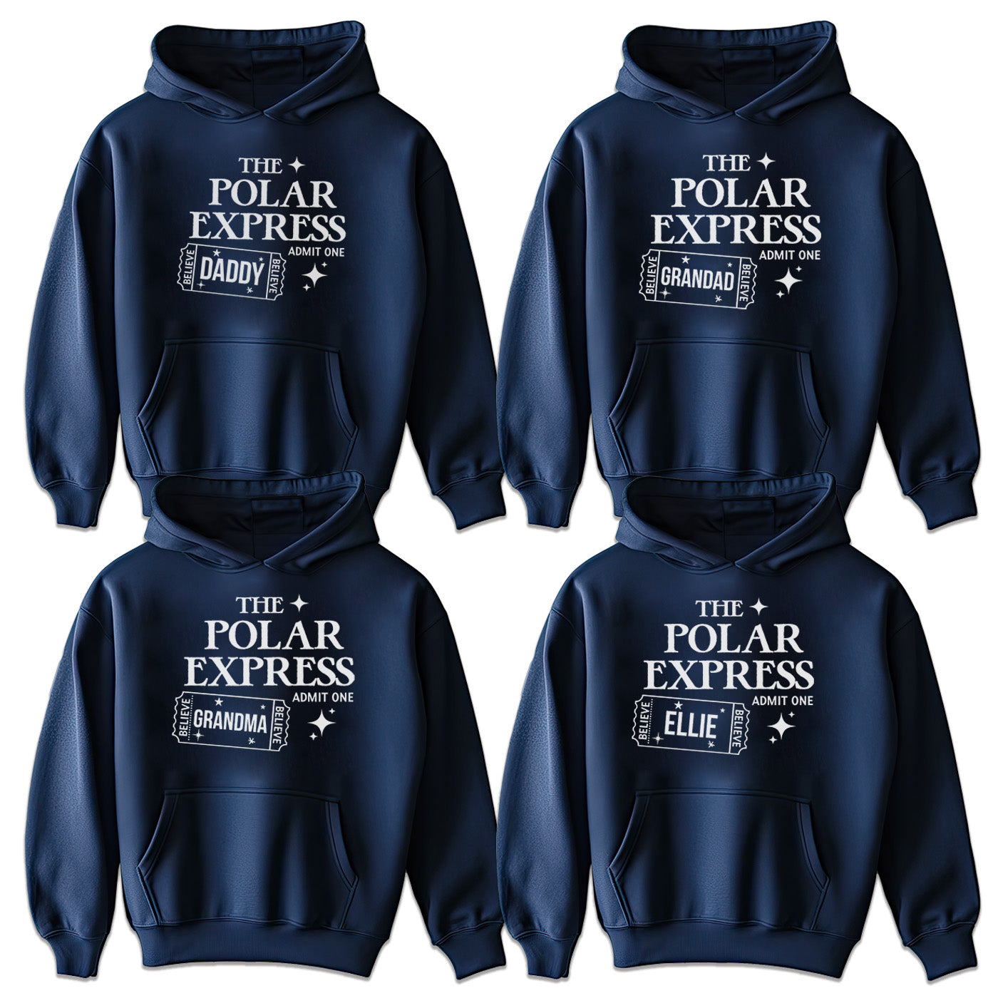 PERSONALISED Name Polar Express - Christmas Hoodie or Jumper Sweatshirt - All Sizes