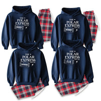 PERSONALISED Polar Express - Family Matching Christmas Pyjamas - Hoodie & Tartan PJ Bottoms - (Sold Separately)