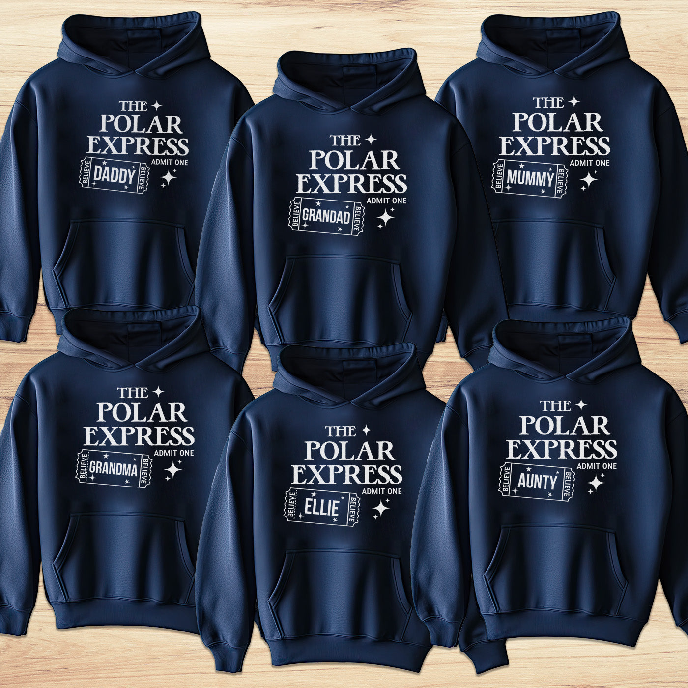 PERSONALISED Name Polar Express - Christmas Hoodie or Jumper Sweatshirt - All Sizes