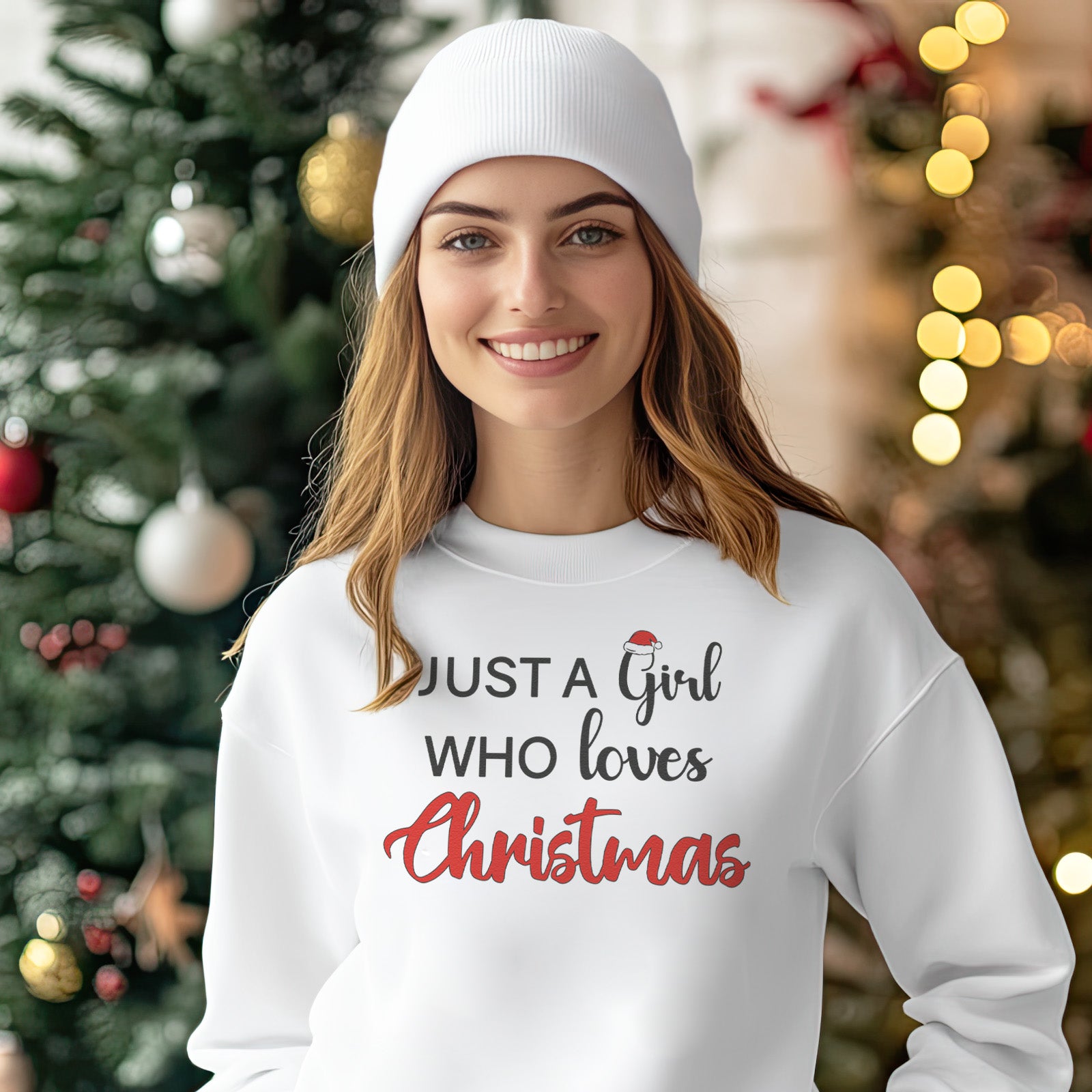 Just A Girl Who Loves Christmas - Christmas Jumper Sweatshirt - All Sizes