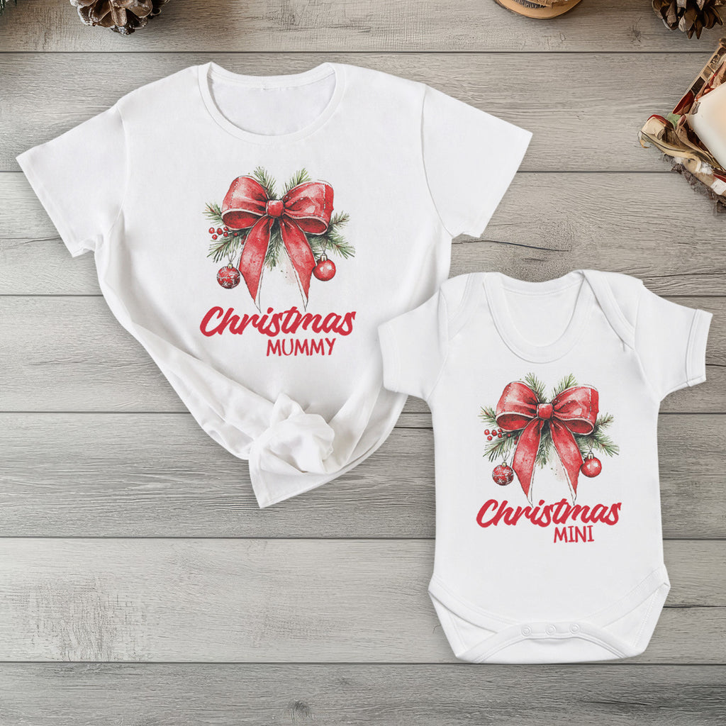 Christmas Mini & Christmas Mummy - Family Matching Christmas Tops - Adult, Kids & Baby - (Sold Separately)