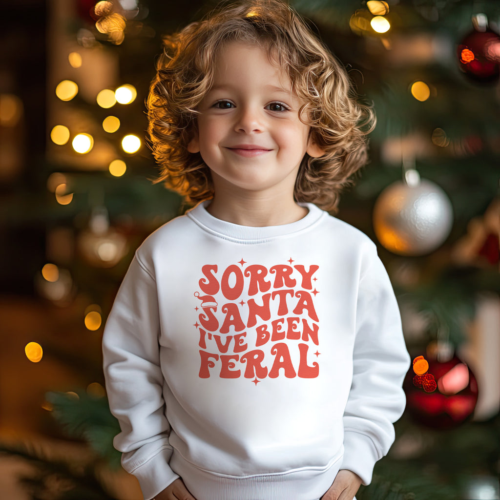 Sorry Santa I've Been Feral - Red Design - Baby & Kids - All Styles & Sizes