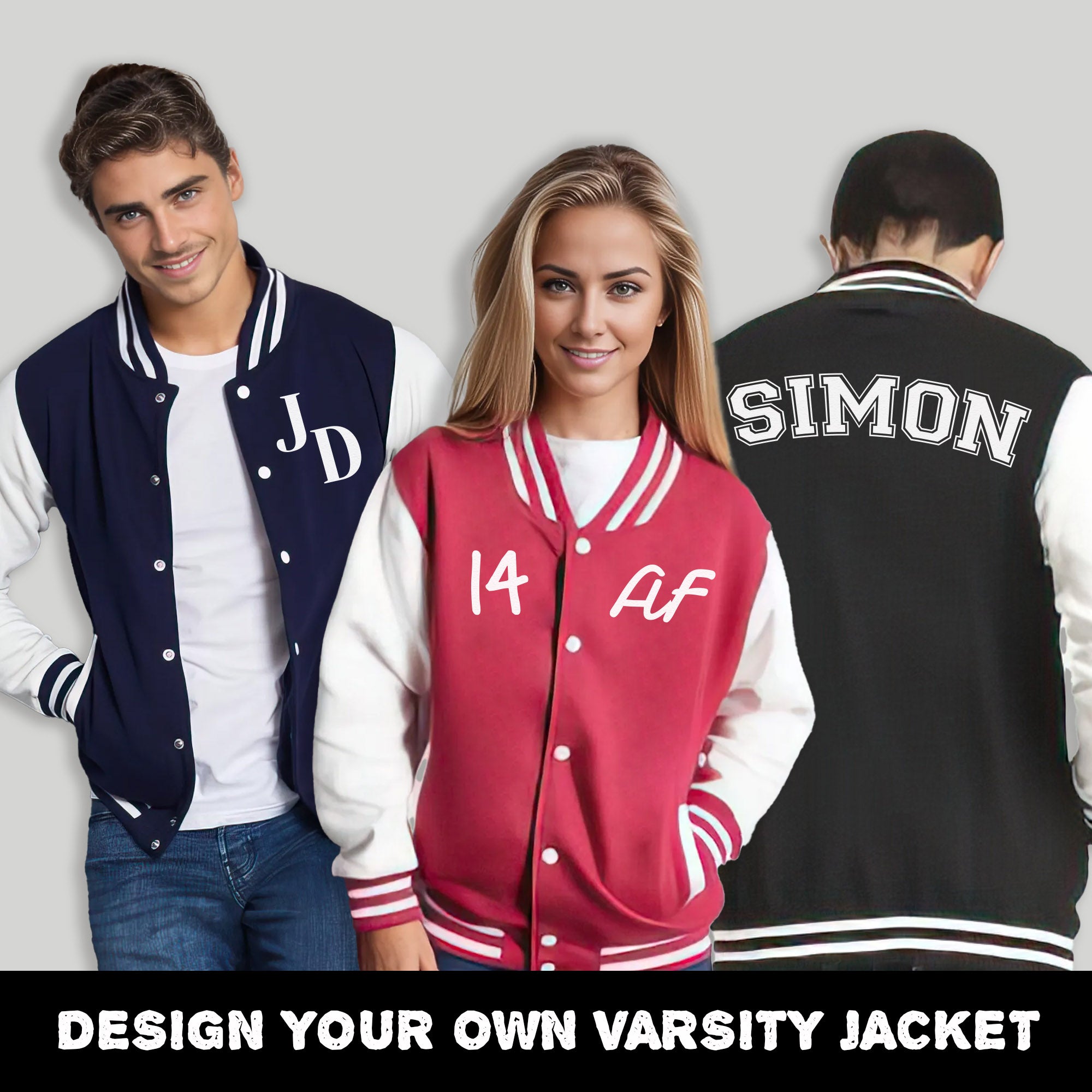 Fully PERSONALISED Varsity Jacket - Kids & Adults Sizing