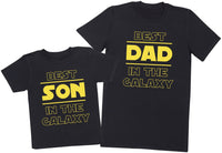 Best Dad & Son In The Galaxy - Baby T-Shirt & Men's T-Shirt (4769800880177)