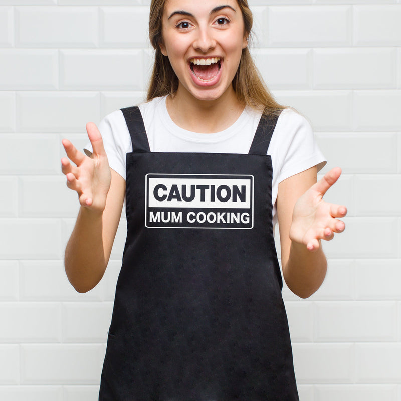 Caution Mum Cooking - Adult Apron - Mum Apron