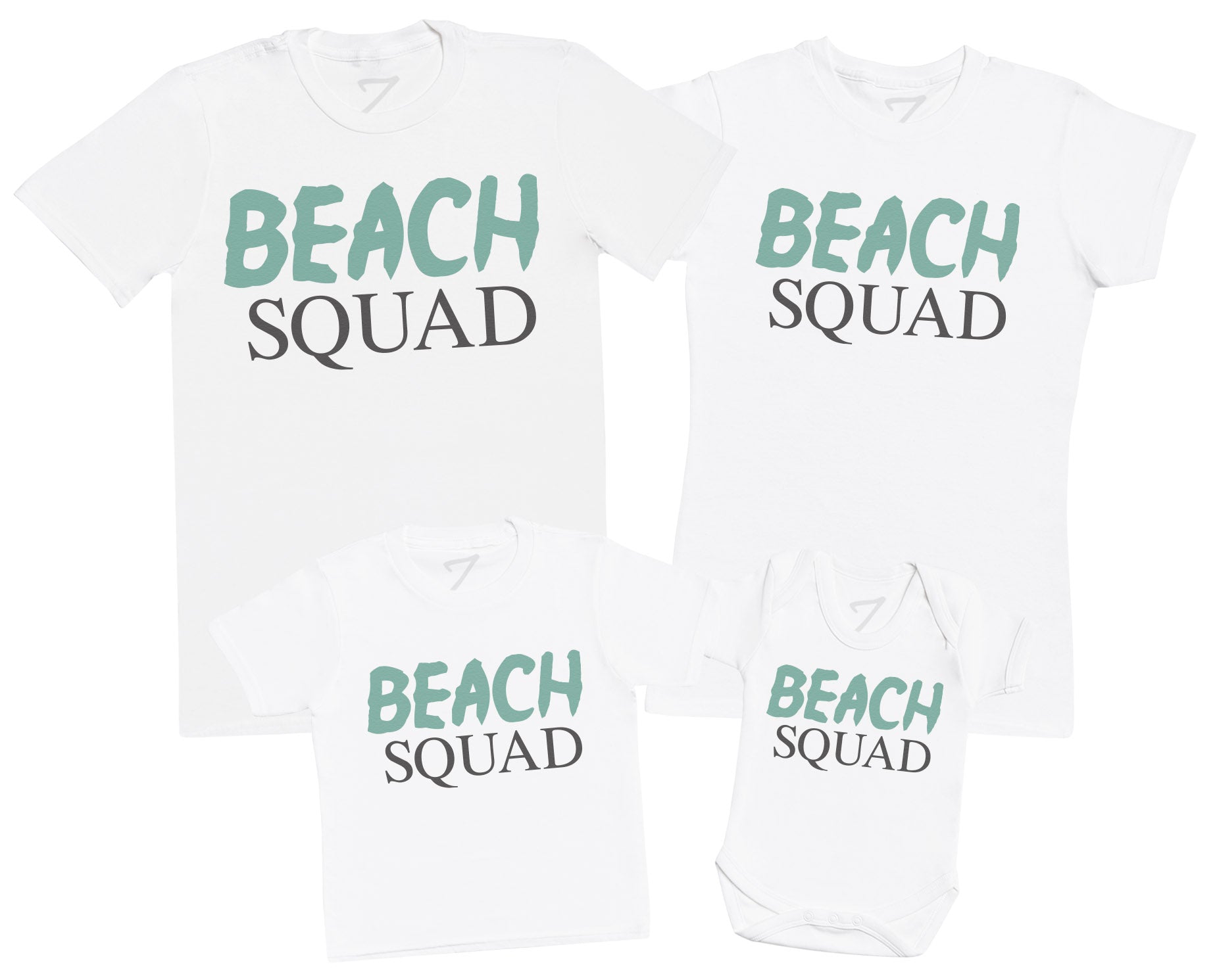 Beach Squad - Matching Set - Baby Bodysuit & Kids T-Shirt, Mum & Dad T-Shirt (4288568295473)