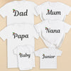 Full Family Names with Elf Hat - Family Matching Christmas Tops - Adult, Kids & Baby - (Sold Separately)