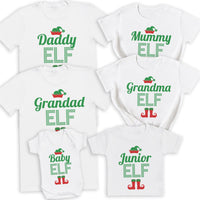 Full Family Elf Retro with Feet - Family Matching Christmas Tops - Adult, Kids & Baby - (Sold Separately)