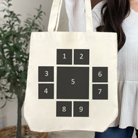 Personalised 9 Photo Collage Upload - Canvas Tote Bag