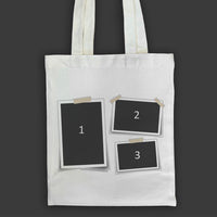 Personalised 3 Photo Polaroids - Canvas Tote Bag