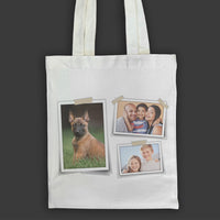 Personalised 3 Photo Polaroids - Canvas Tote Bag