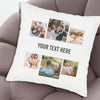 Personalised 6 Photos & Text - Printed Cushion Cover - One Size