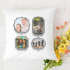 Personalised 4 Photo Frames - Printed Cushion Cover - One Size