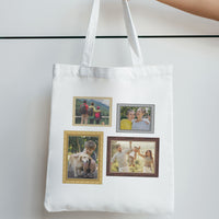 Personalised 4 Colour Frames & Photo Upload - Canvas Tote Bag