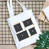 Personalised 4 Photo Coloured Polaroids - Canvas Tote Bag