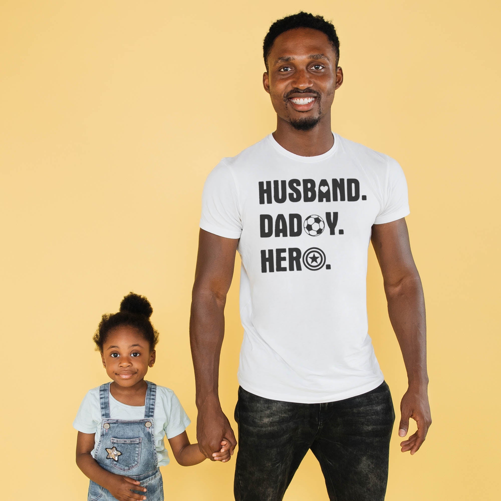 Husband. Daddy. Hero. - Mens T-Shirt - Dads T-Shirt