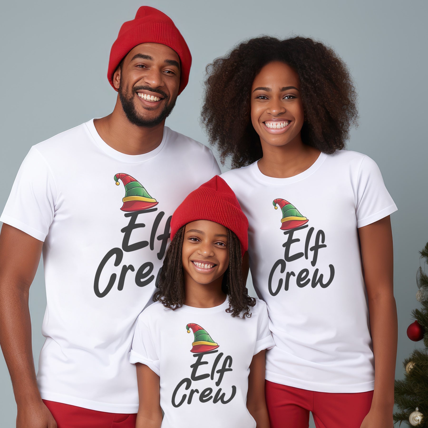 Elf Crew - Family Matching Christmas Tops - Adult, Kids & Baby - (Sold Separately)