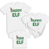 Daddy, Mummy & Mini Elf - Family Matching Christmas Tops - Adult, Kids & Baby - (Sold Separately)