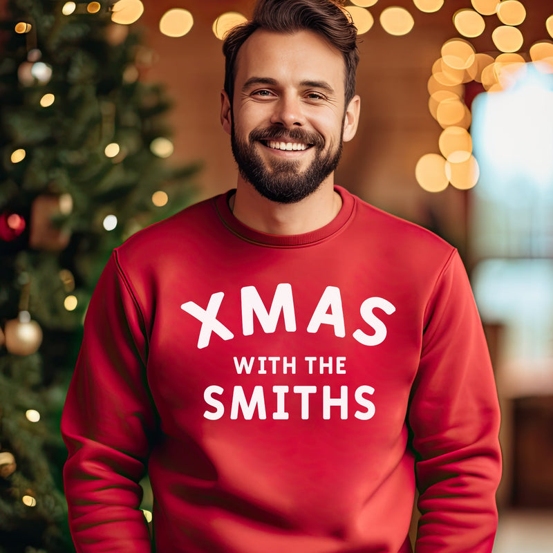 PERSONALISED Xmas With The Family Christmas Sweater - Christmas Jumper Sweatshirt - All Sizes