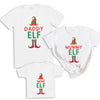 Daddy, Mummy & Mini Elf - Family Matching Christmas Tops - Adult, Kids & Baby - (Sold Separately)