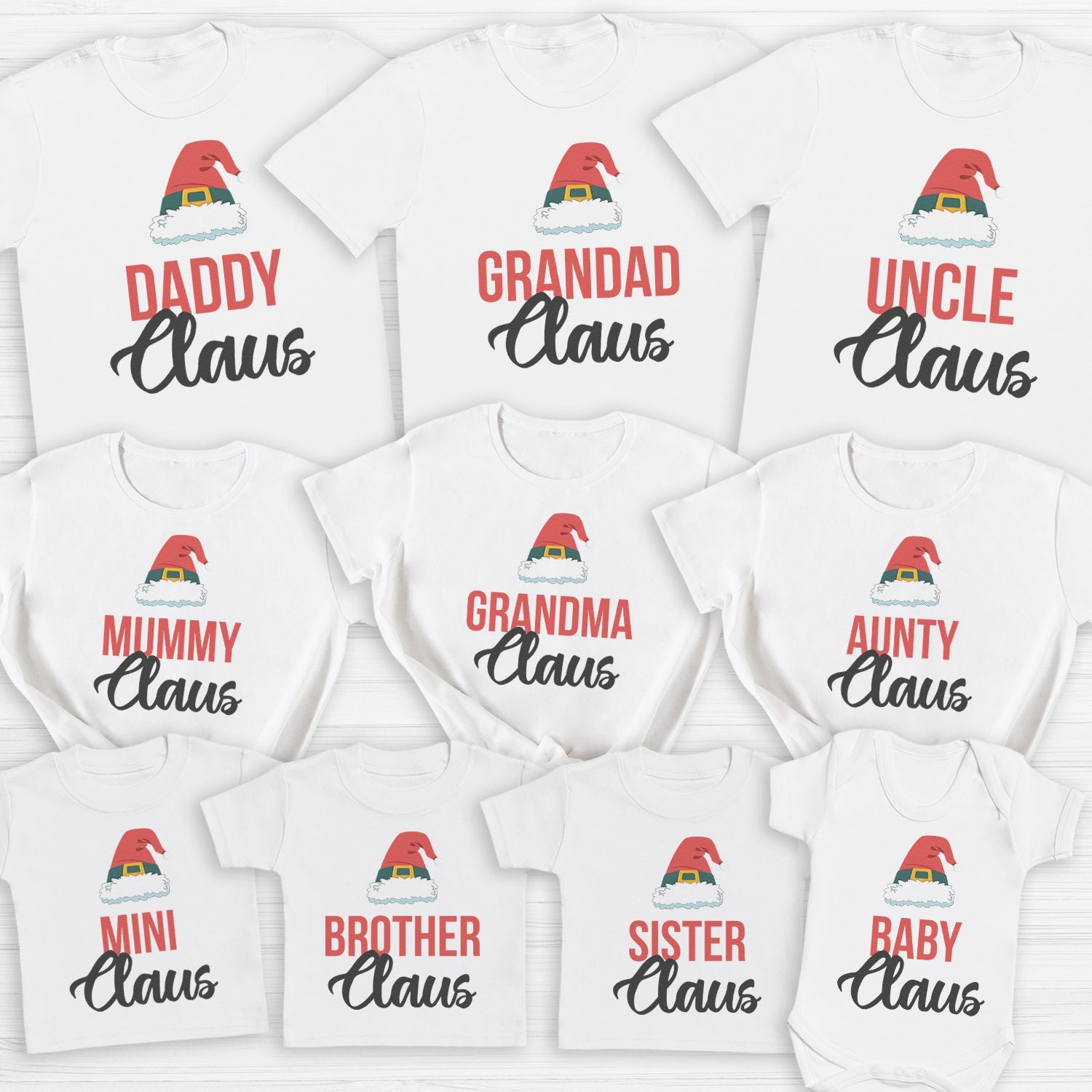 Full Family Clause - Family Matching Christmas Tops - Adult, Kids & Baby - (Sold Separately)