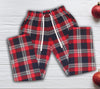 Personalised Name With Santa Hat - Family Matching Christmas Pyjamas - Top & Tartan PJ Bottoms