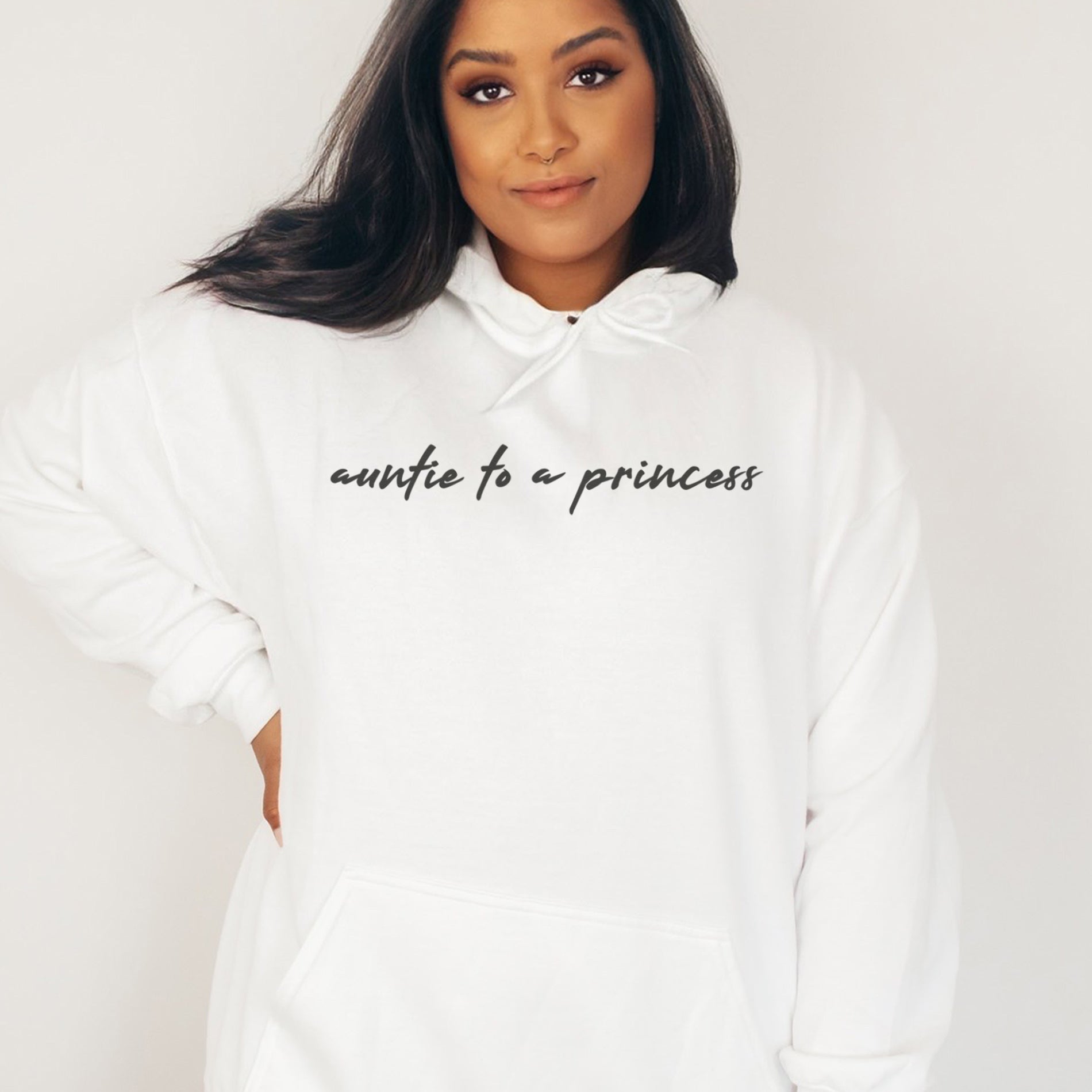 Auntie To A Princess - Womens Hoodie - Aunty Hoodie