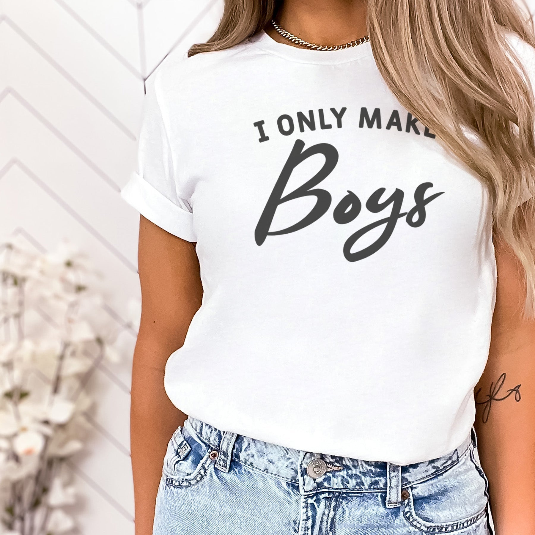 Only Make Boys - Womens T-shirt - Mum T-Shirt