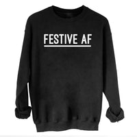 Festive AF Christmas Sweater - Christmas Jumper Sweatshirt - All Sizes