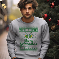 Merry Grinchmas Christmas Sweater - Christmas Jumper Sweatshirt - All Sizes