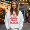 Claus Family Names Pattern Christmas Sweater - Christmas Jumper Sweatshirt - White - All Sizes