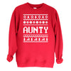 Family Names Pattern Christmas Sweater - Christmas Jumper Sweatshirt - Red - All Sizes