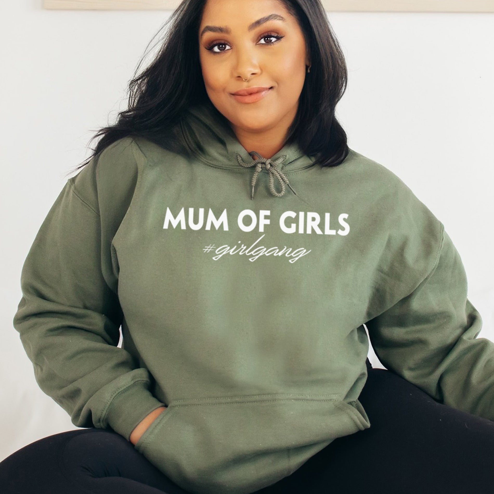 Mum Of Girls #girlgang - Womens Hoodie - Mum Hoodie