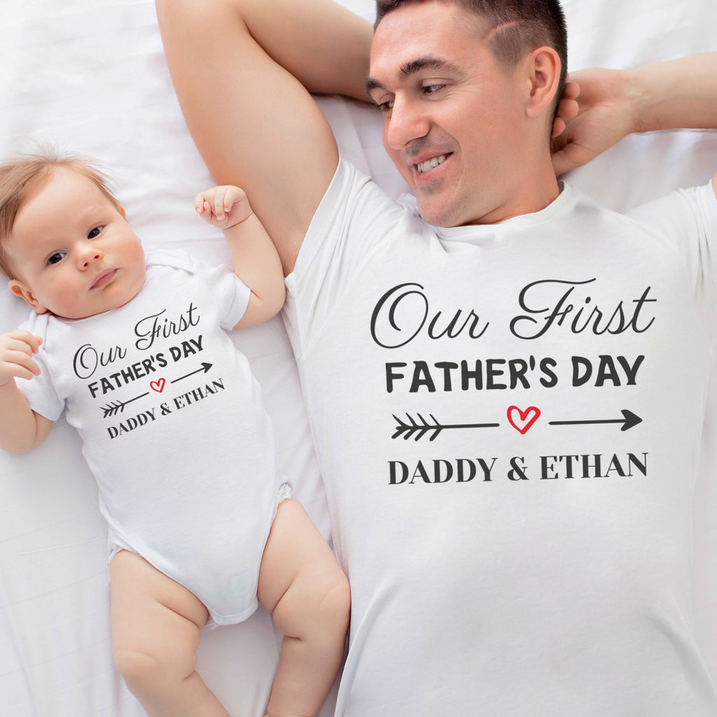 Father Son shirt set - fathers day gift - first fathers day gift - dad  birthday gift idea - matching shirt set - funny matching shirt