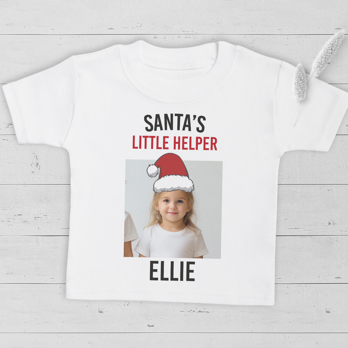 PERSONALISED Santa's Little Helper with Photo & Name - Baby & Kids - All Styles & Sizes