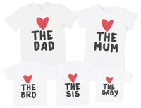 The Family Hearts - Matching Set - Baby / Kids T-Shirt, Mum & Dad T-Shirt (4284847816753)