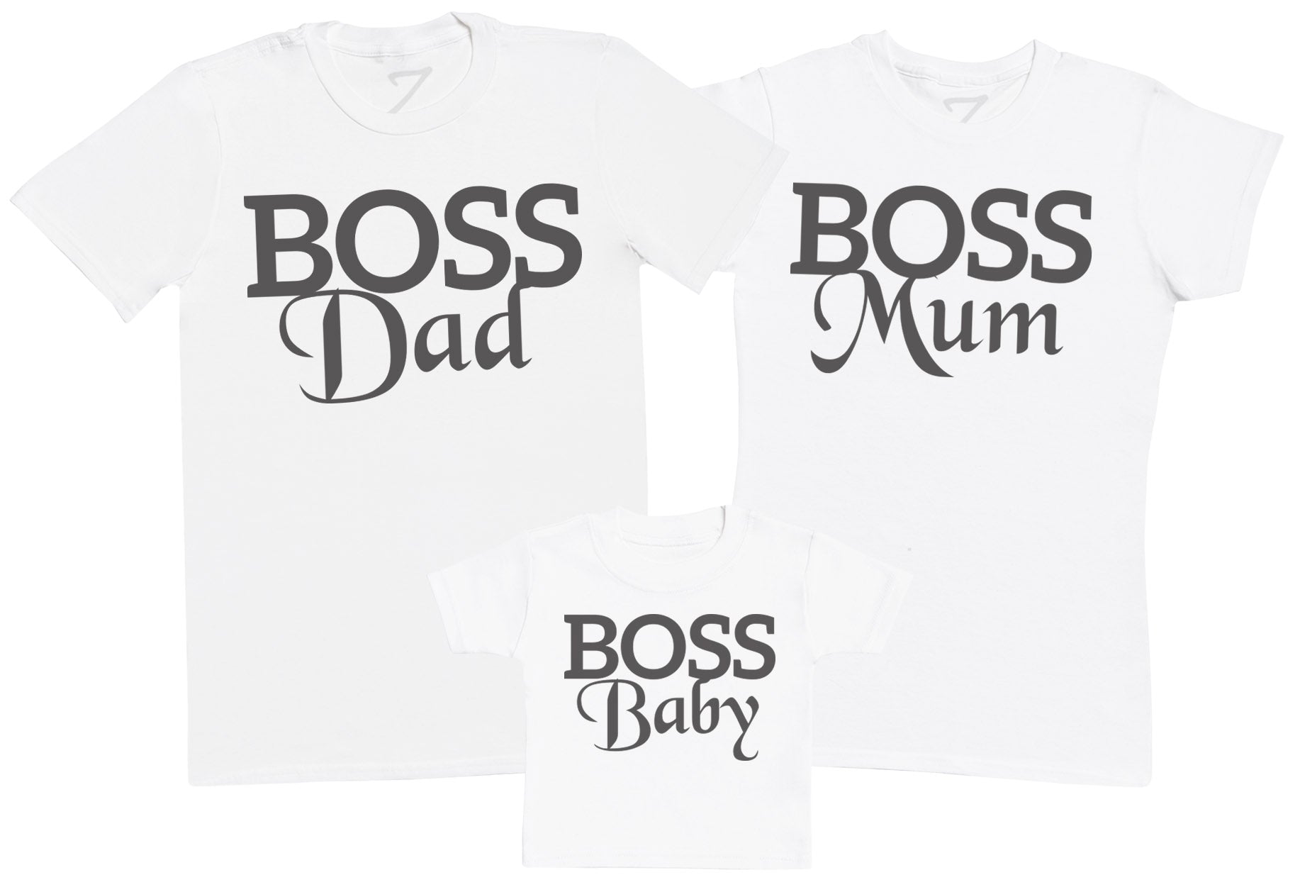 Boss Family - Matching Set - Baby / Kids T-Shirt, Mum & Dad T-Shirt (4253939073073)