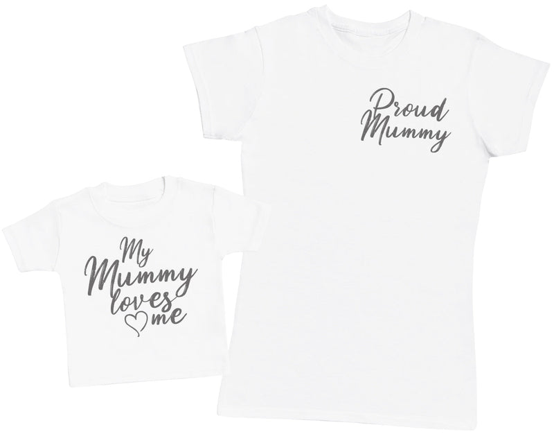 My Mummy Loves Me - Kid's Gift Set with Kid's T-Shirt & Mother's T-Shirt (1833687908401)