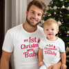 1st Christmas with Daddy - Family Matching Christmas Tops - Adult, Kids & Baby - (Sold Separately)