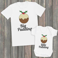 Big Pudding & Little Pudding Matching Set - Dad / Mum T-Shirt & Baby Bodysuit - (Sold Separately)