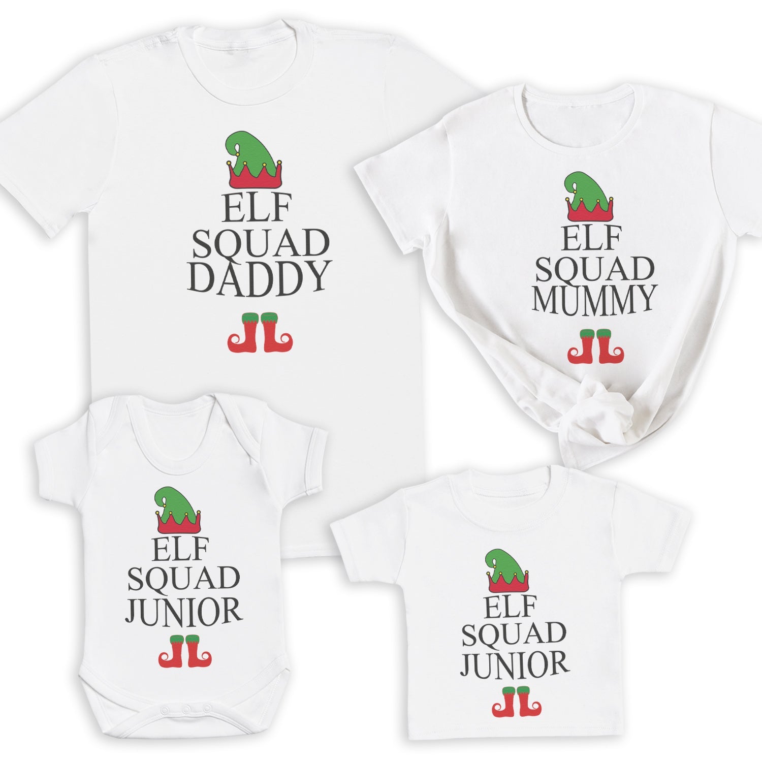 Elf Squad Family Matching Christmas Tops - T-Shirts - (Sold Separately)