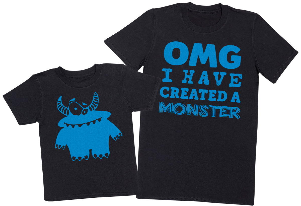 OMG I've Created A Blue Monster! - Mens T-Shirt & Kids T-Shirt (255845597214)