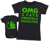 OMG I've Created A Green Monster!- Mothers T-Shirt & Baby Bodysuit (255857295390)