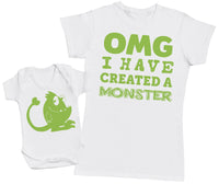 OMG I've Created A Green Monster!- Mothers T-Shirt & Baby Bodysuit (255857295390)